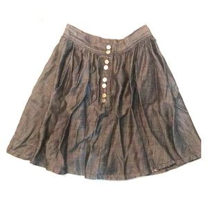 Lucca Couture pleated denim skirt with pockets!